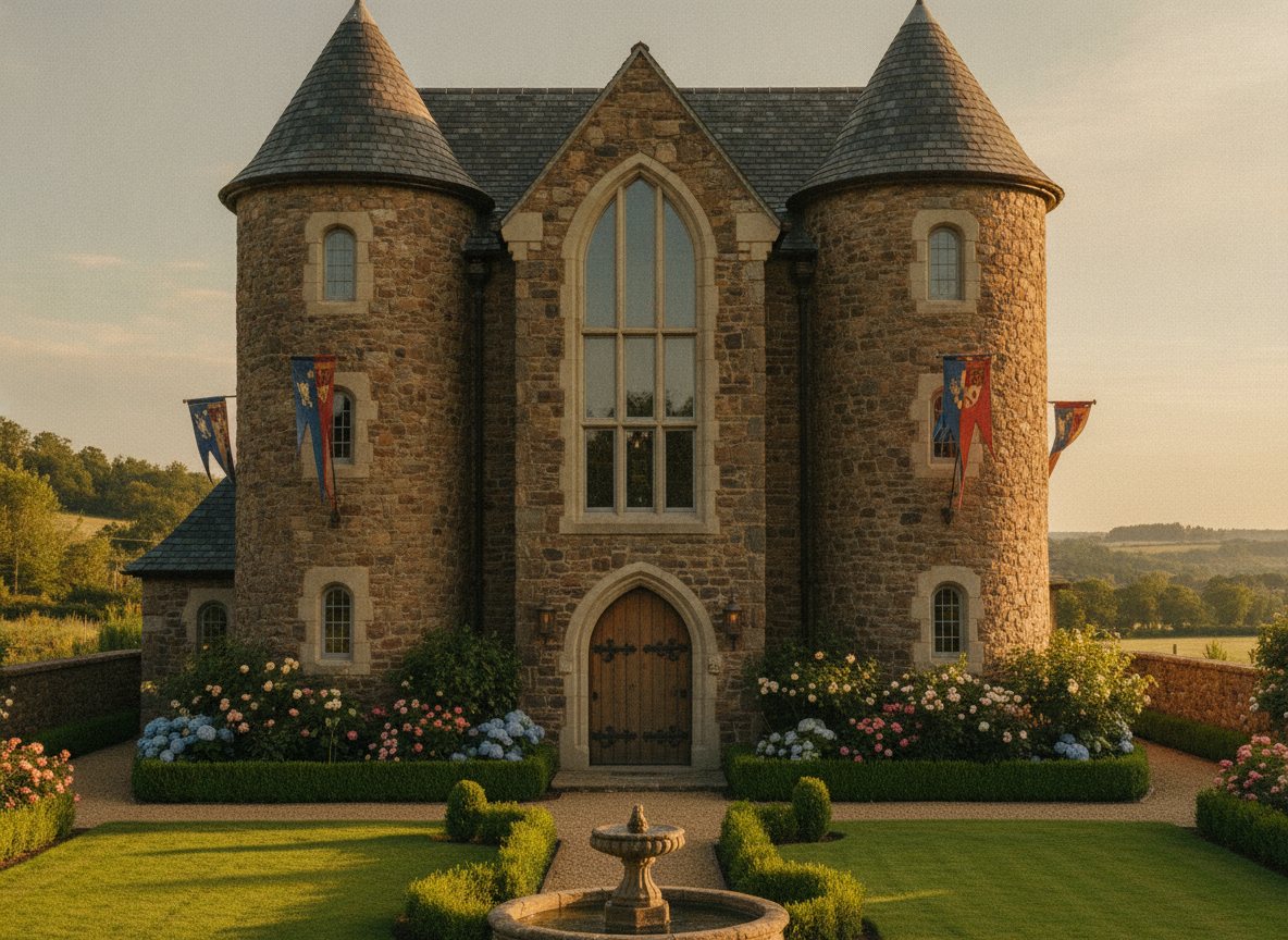 The Manor – A small castle residence – turrets and all.
